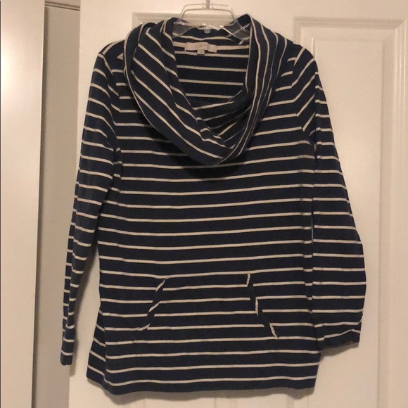 LOFT Tops - Loft striped cow neck sweatshirt